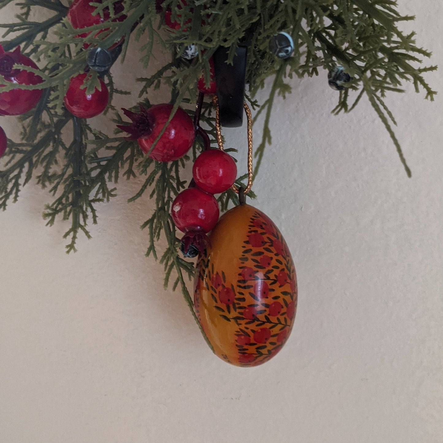 Wooden Egg Ornament