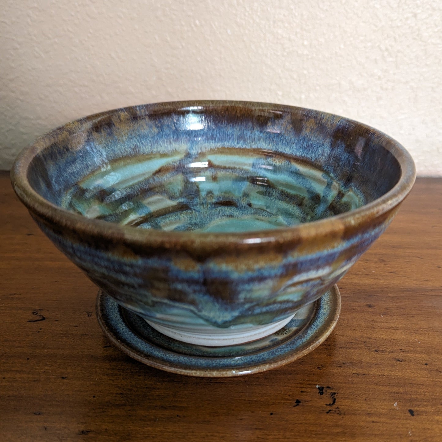 Tri-Color Glaze Berry Bowl