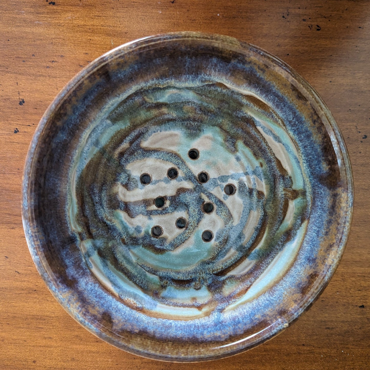 Tri-Color Glaze Berry Bowl