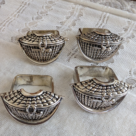 Silver Plated Basket Napkin Holders