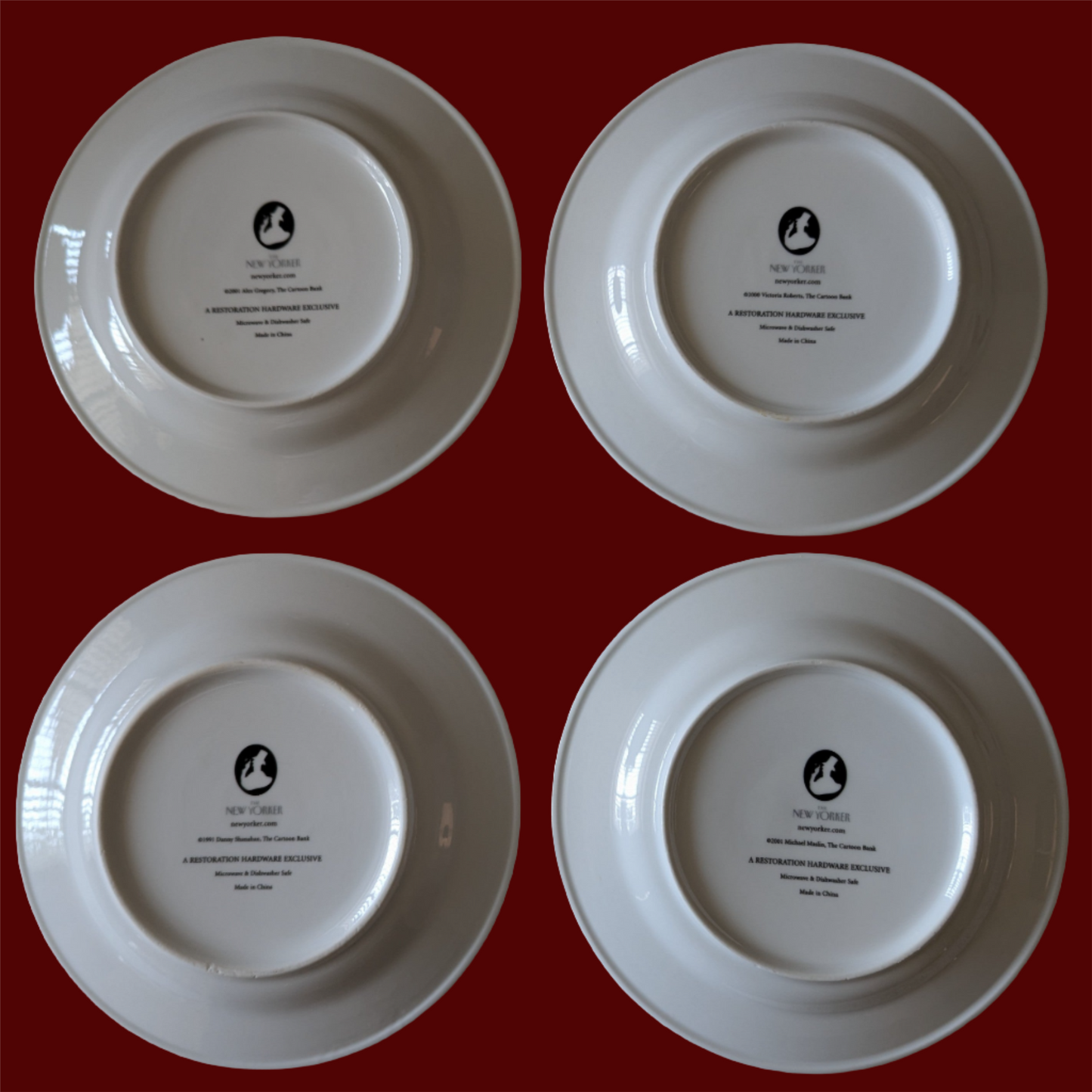 The New Yorker Christmas Santa Claus Plates