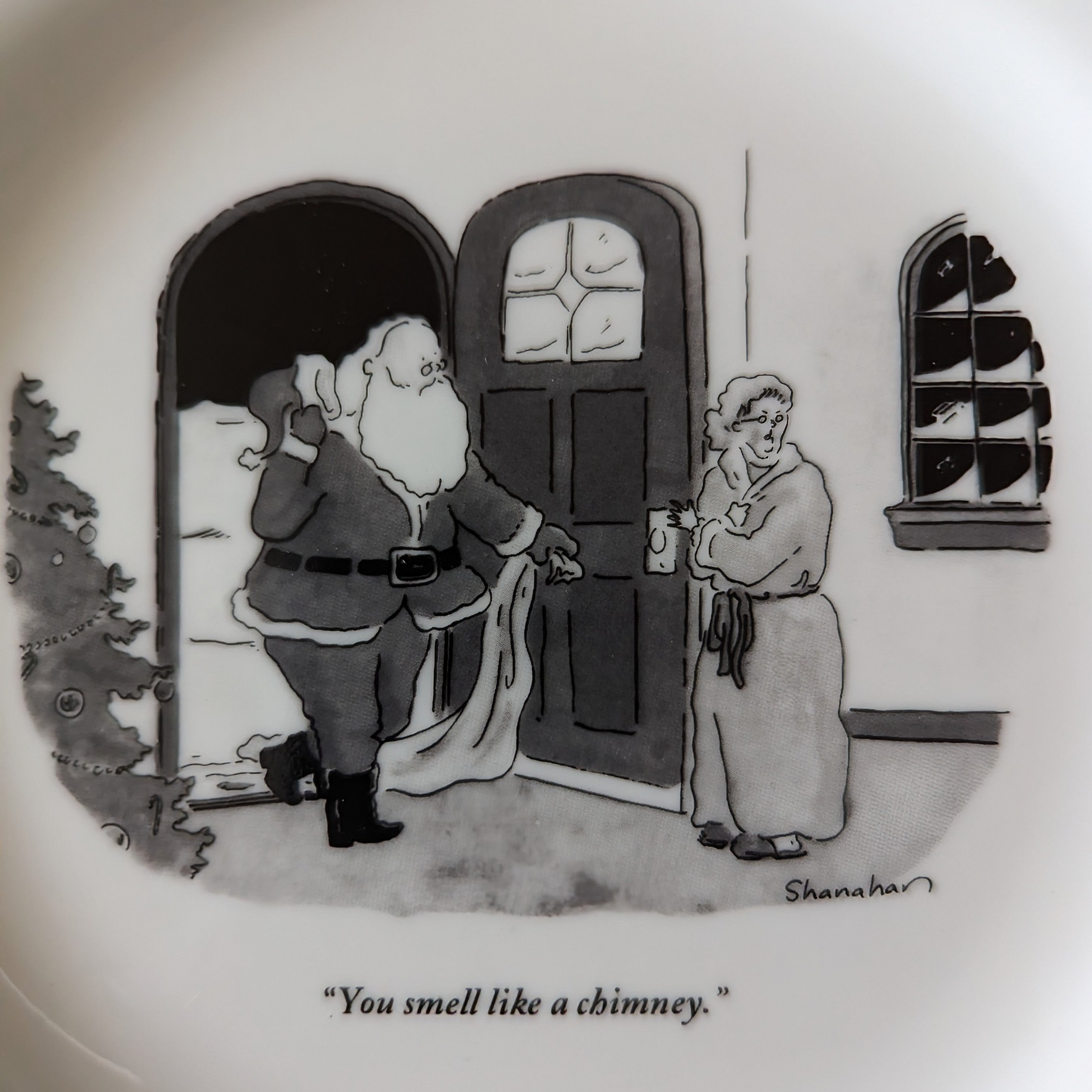 The New Yorker Christmas Santa Claus Plates