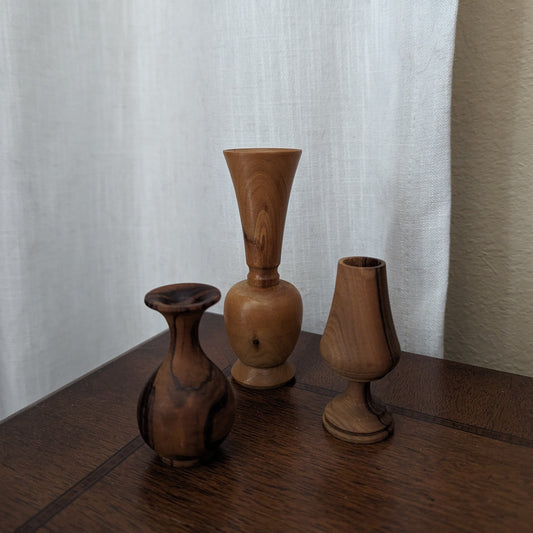 Wooden Bud Vases