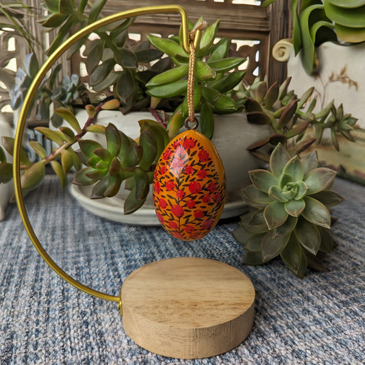 Wooden Egg Ornament