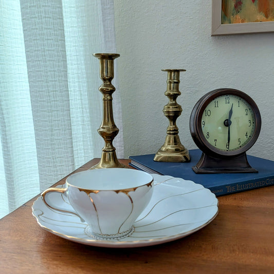 Japanese Bone China Snack Plates and Teacups