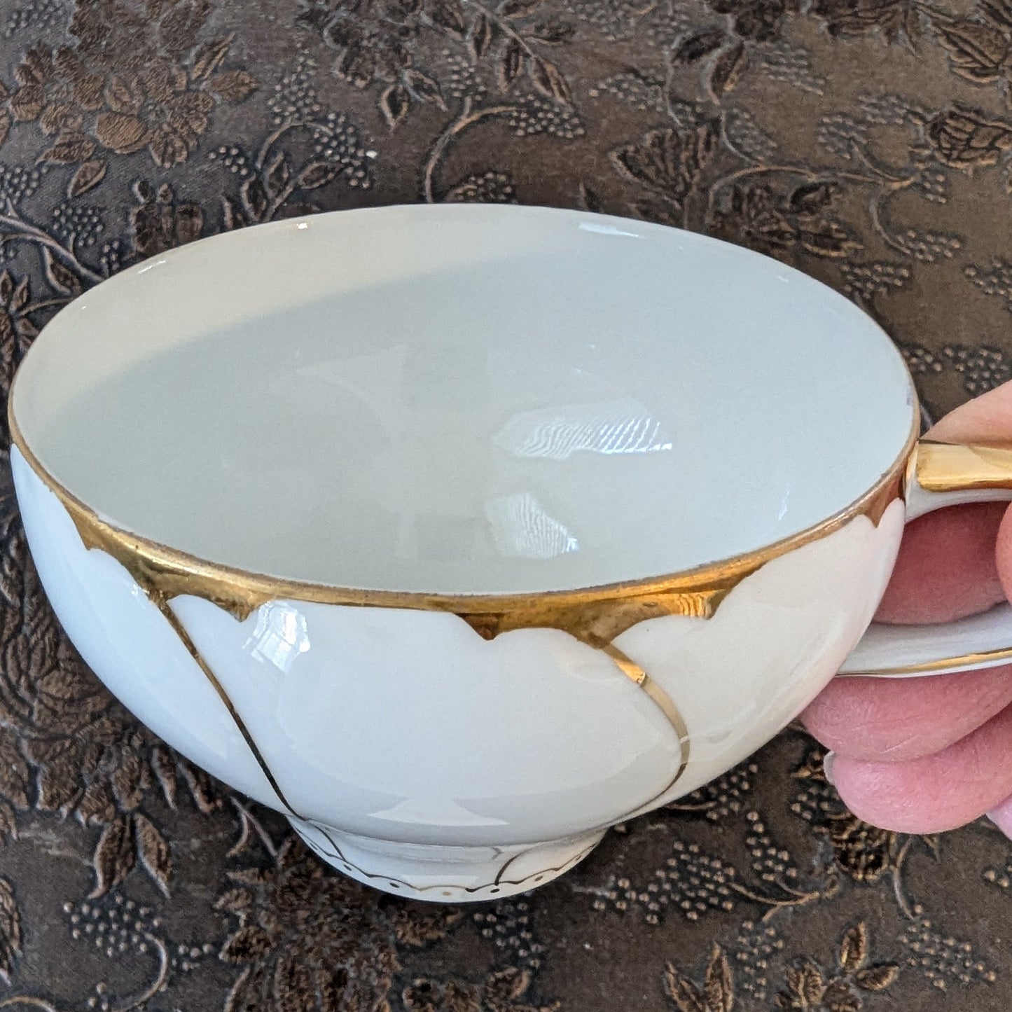 Japanese Bone China Snack Plates and Teacups