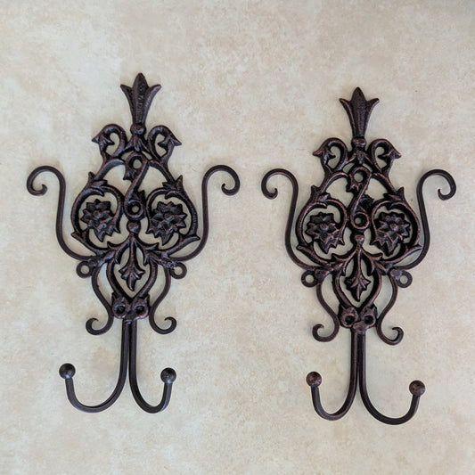 French Scroll Cast Iron Wall Hooks