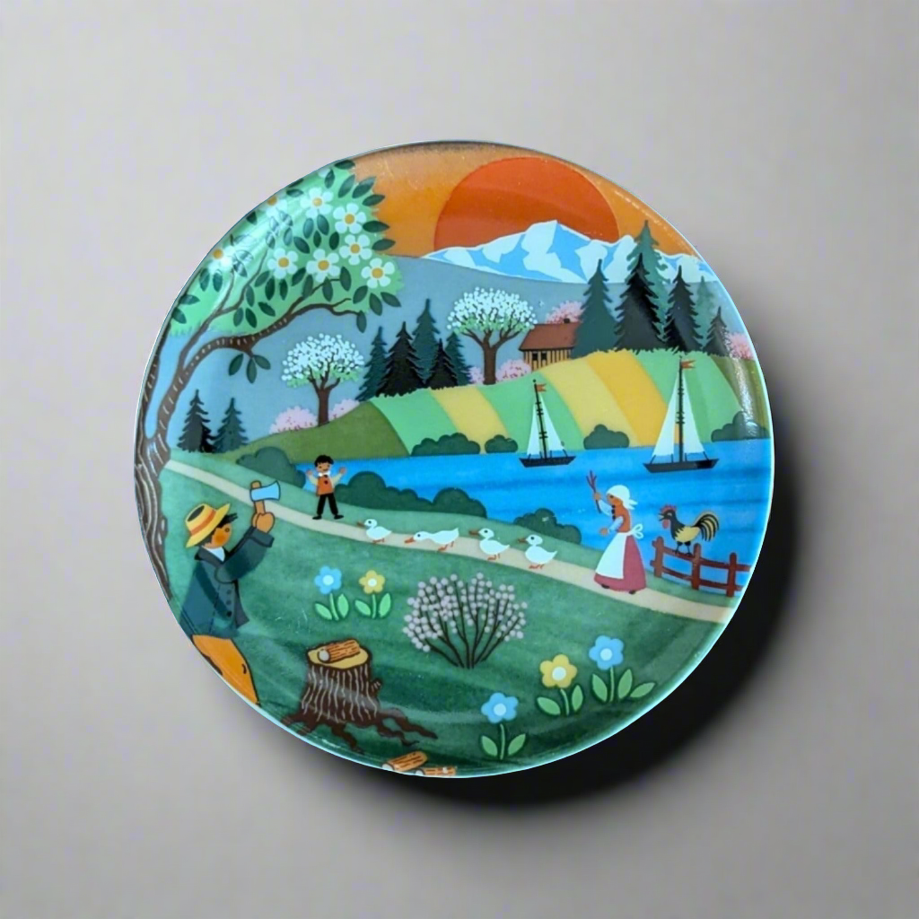 Reutter Porzellan Winter and Spring In Bavaria Plates