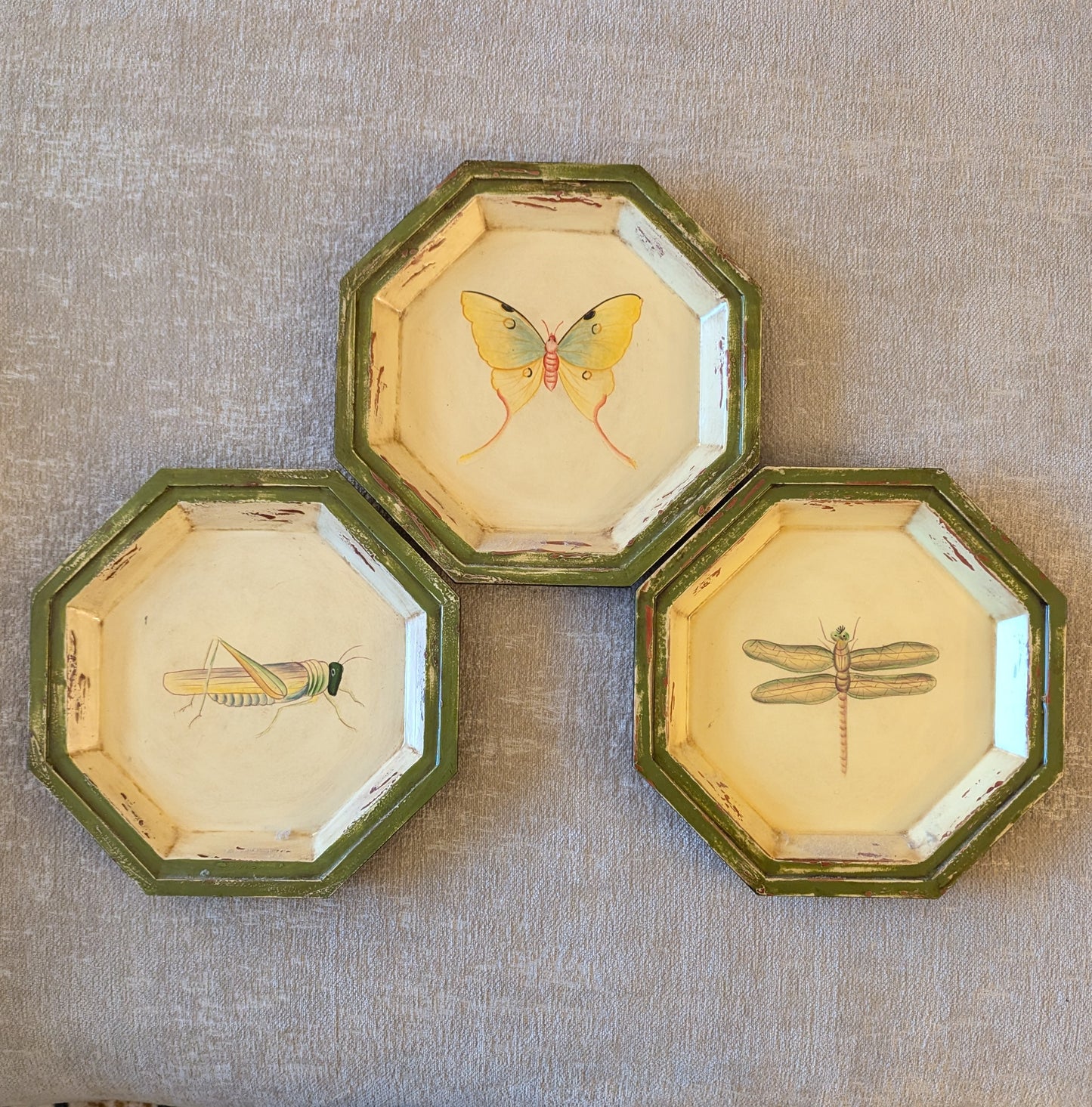 Hand Painted Insect Wall Decor